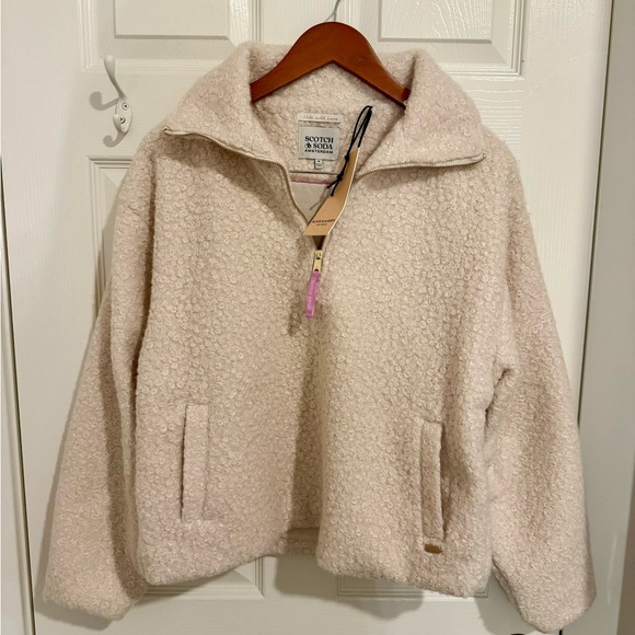 Scotch & Soda Jackets & Blazers - Scotch & Soda Ivory Sherpa Jacket size M - NWT